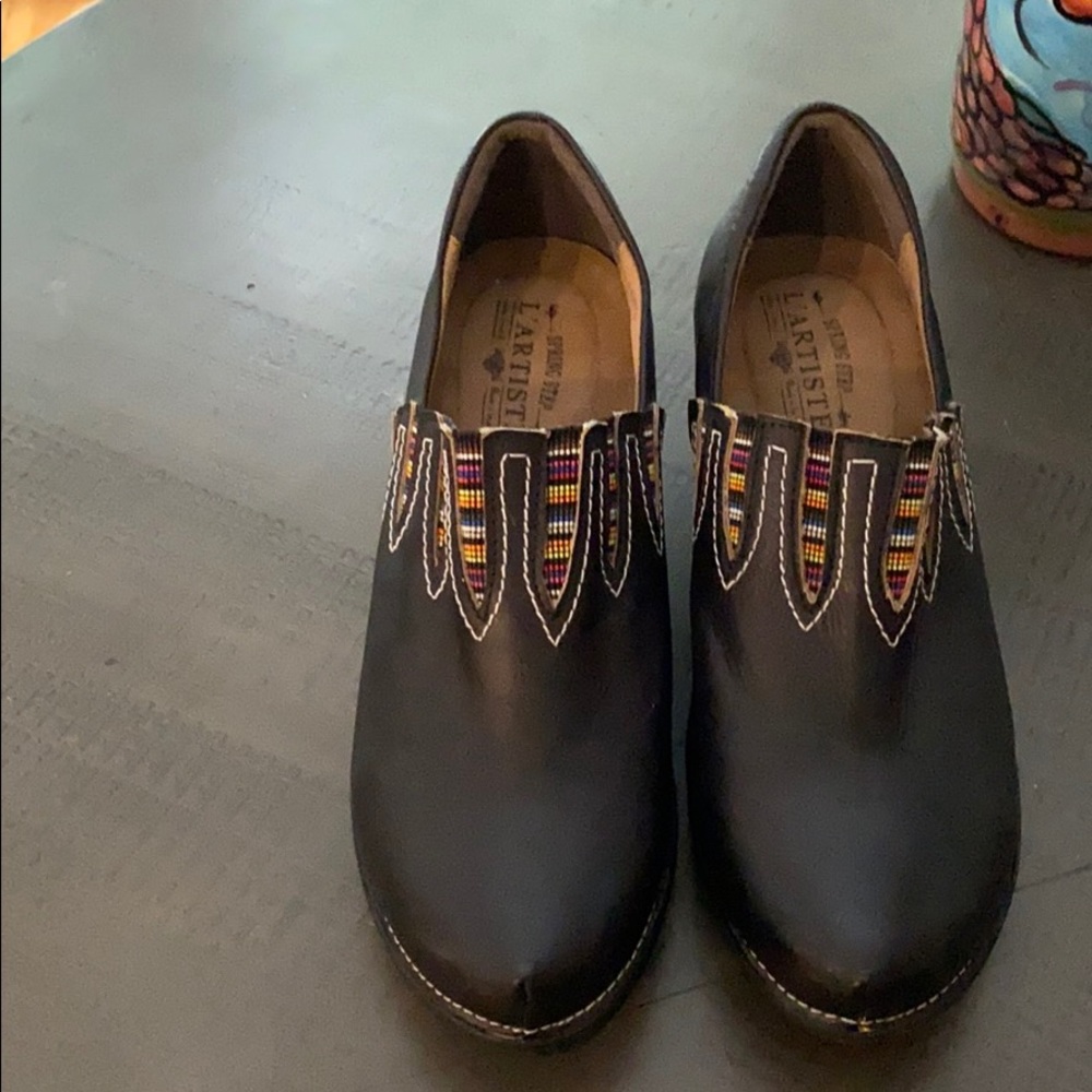 Spring Step L’Artiste black leather shoes size 9m